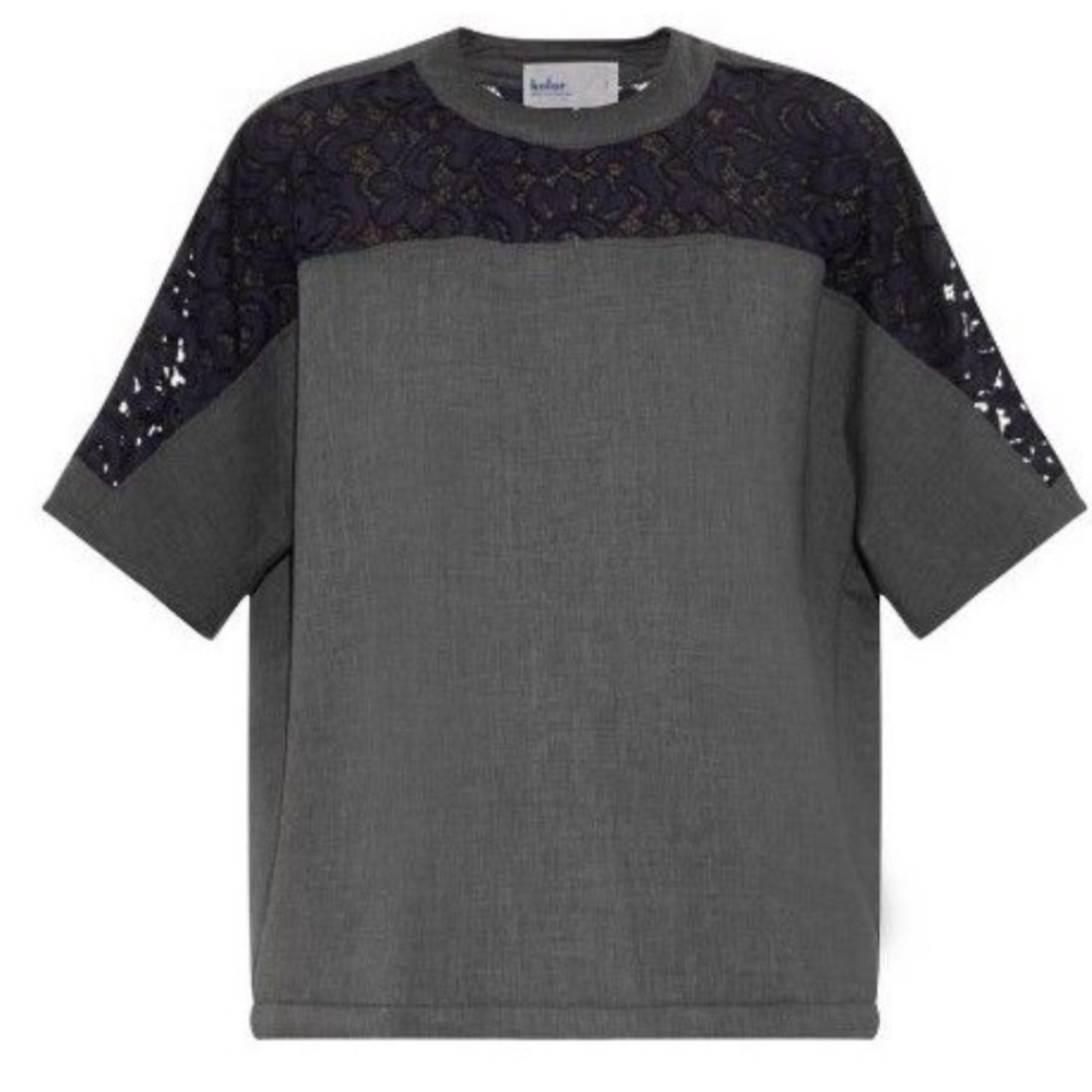 Kolor lace paneled boxy top